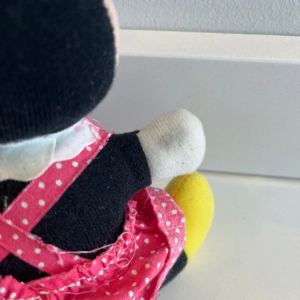 Vintage Disney Minnie Mouse Plush - Black, Pink, Yellow